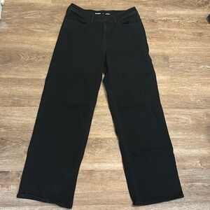 Old Navy Black Wide Leg Jeans women's size 12